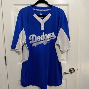 Majestic Dodgers baseball 2 button coolbase shirt